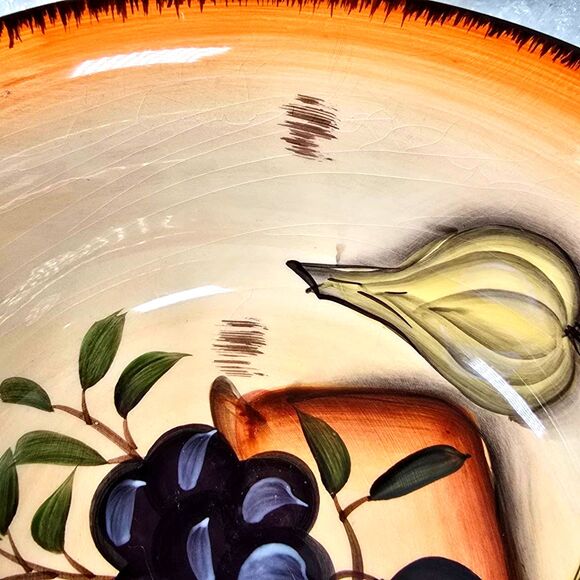 Set of 2 Inspired By Tuscany Bowl Olive and Garlic Motif 8” Mediterranean - Picture 8 of 9